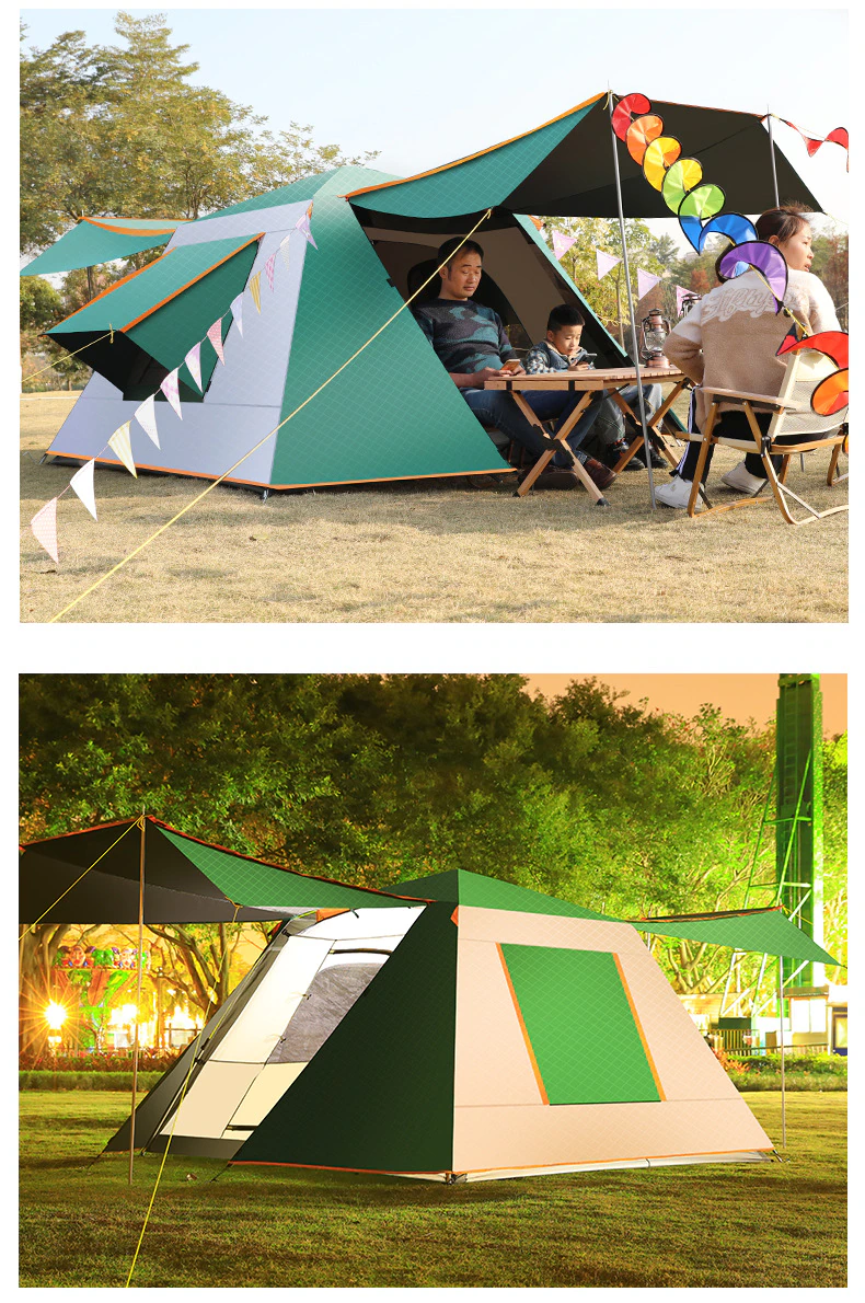 Cheap Goat Tents Automatic Aluminum Rod Portable Uv protection Camping Camping Outdoor Thickened Rainproof Tent Dropshipping   